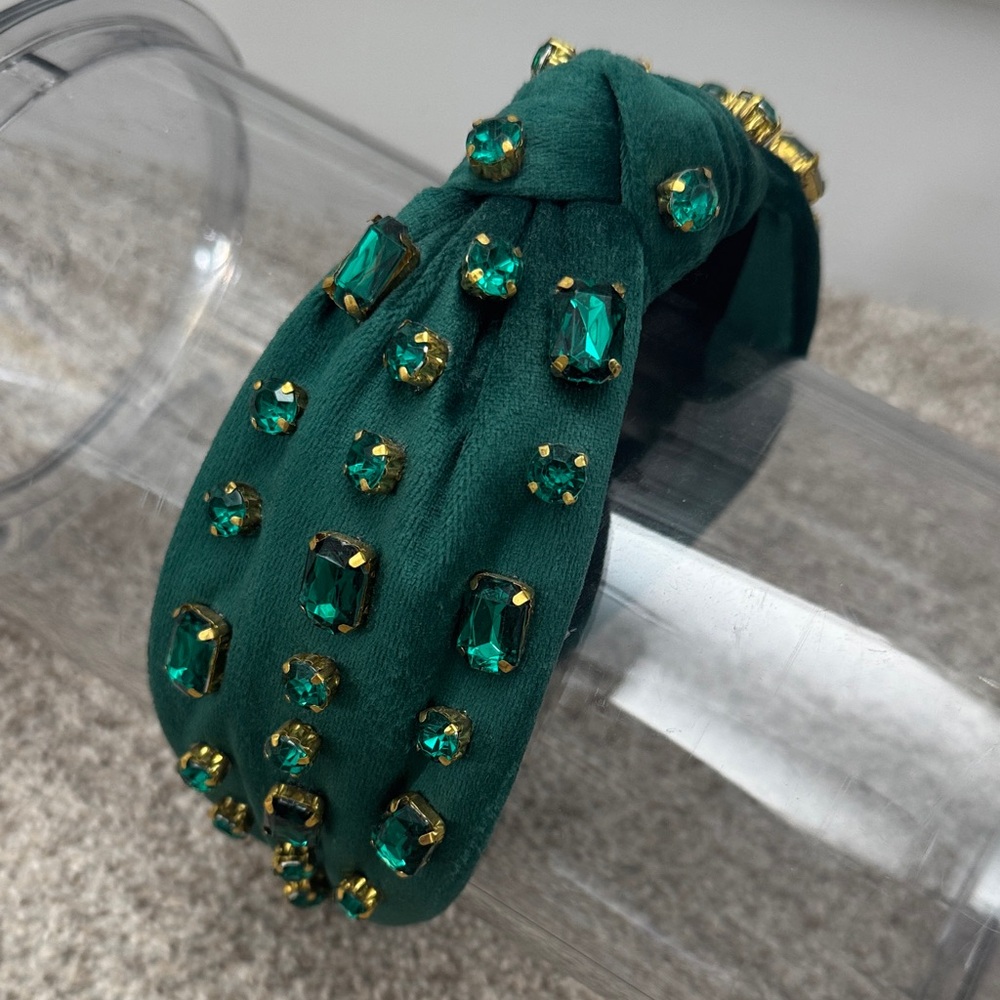 Emerald Green Jeweled Headband